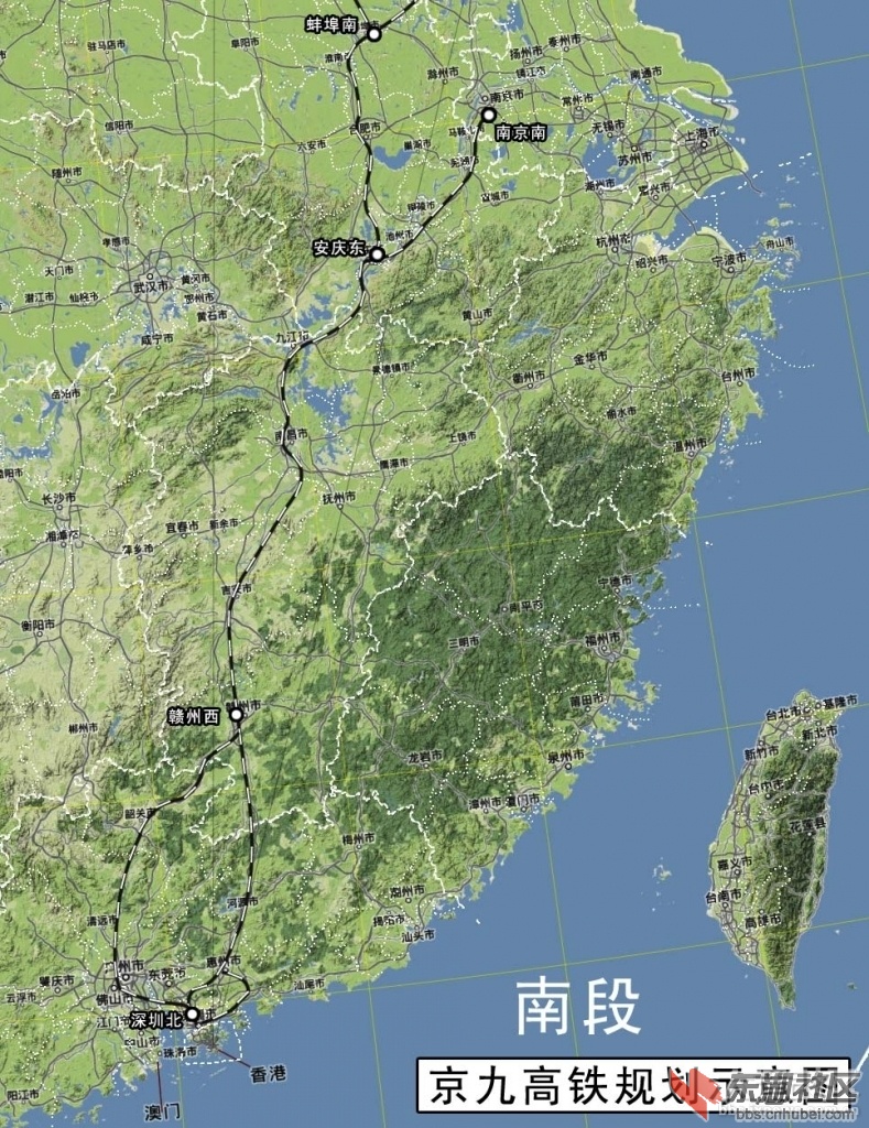 京九高铁最新线路图2017，速度与时代的交响乐章